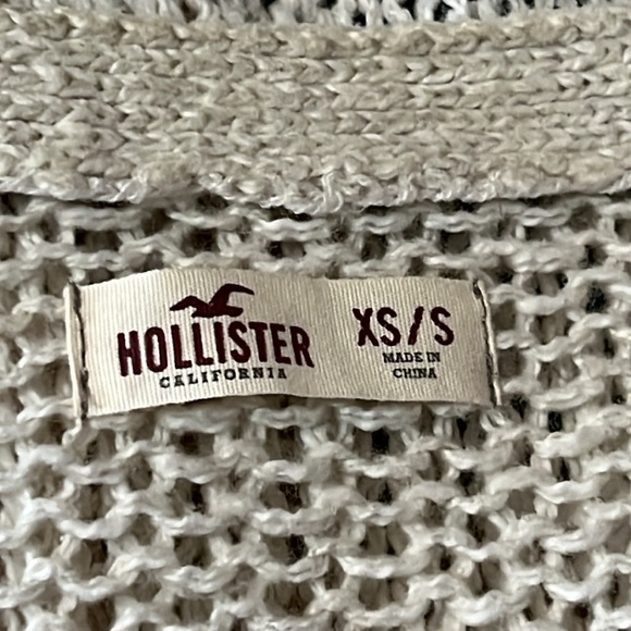 HOLLISTER Open Weave Cardigan Natural Ecru Beige Size XS / S - Picture 8 of 9